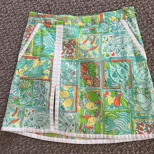 Vintage Lilly Pulitzer Golf Skort Just Add Lemons 6